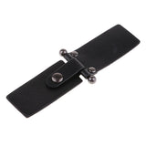 4 Sets PU Leather Toggle Buttons W/ Metal Buckle Coat Jacket Fasteners Black