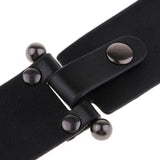 4 Sets PU Leather Toggle Buttons W/ Metal Buckle Coat Jacket Fasteners Black