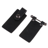 4 Sets PU Leather Toggle Buttons W/ Metal Buckle Coat Jacket Fasteners Black