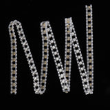 Maxbell 1 Yard Beaded Rhinestone Applique Headband Bridal Waist Belt Wedding Dress - Aladdin Shoppers