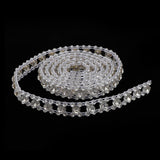 Maxbell 1 Yard Beaded Rhinestone Applique Headband Bridal Waist Belt Wedding Dress - Aladdin Shoppers