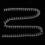 Maxbell 1 Yard Round Diamante Rhinestone Chain Trim Wedding Dress Belt Bridal Bead Applique White 14mm - Aladdin Shoppers