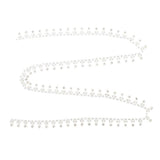 Maxbell 1 Yard Round Diamante Rhinestone Chain Trim Wedding Dress Belt Bridal Bead Applique White 14mm - Aladdin Shoppers