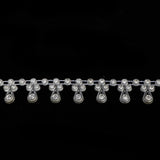 Maxbell 1 Yard Round Diamante Rhinestone Chain Trim Wedding Dress Belt Bridal Bead Applique White 14mm - Aladdin Shoppers