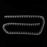 Maxbell 1 Yard Round Diamante Rhinestone Chain Trim Wedding Dress Belt Bridal Bead Applique White 14mm - Aladdin Shoppers