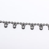 Maxbell Round Diamande Rhinestone Chain Wedding Trim for Clothes Bags Sewing Crafts 1 Yard, Black - Aladdin Shoppers