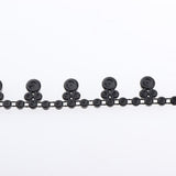 Maxbell Round Diamande Rhinestone Chain Wedding Trim for Clothes Bags Sewing Crafts 1 Yard, Black - Aladdin Shoppers