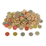 Maxbell Wholesale 100Pcs Handmade Wood Button Sewing DIY Craft Scrapbooking Embellishments - Aladdin Shoppers