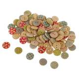 Maxbell Wholesale 100Pcs Handmade Wood Button Sewing DIY Craft Scrapbooking Embellishments - Aladdin Shoppers