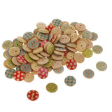 Maxbell Wholesale 100Pcs Handmade Wood Button Sewing DIY Craft Scrapbooking Embellishments - Aladdin Shoppers