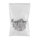 Maxbell Maxbell 20 Sets Prong Brass Press Studs Open Ring No Sew Snaps Buttons Fasteners Handmade Craft