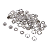 Maxbell 20 Sets Prong Brass Press Studs Open Ring No Sew Snaps Buttons Fasteners Handmade Craft - Aladdin Shoppers