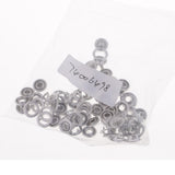 Maxbell 20 Sets Prong Brass Press Studs Open Ring No Sew Snaps Buttons Fasteners Handmade Craft - Aladdin Shoppers