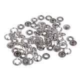 Maxbell 20 Sets Prong Brass Press Studs Open Ring No Sew Snaps Buttons Fasteners Handmade Craft - Aladdin Shoppers