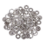 Maxbell 20 Sets Prong Brass Press Studs Open Ring No Sew Snaps Buttons Fasteners Handmade Craft - Aladdin Shoppers