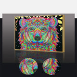 Maxbell Colorful Dog Special Shaped Diamond Painting By Numbers for Beginner 27*37cm - Aladdin Shoppers