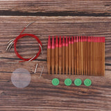 Maxbell Maxbell 13 Sizes Interchangeable Carbonized Bamboo Circular Knitting Needles Sets
