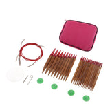 Maxbell Maxbell 13 Sizes Interchangeable Carbonized Bamboo Circular Knitting Needles Sets