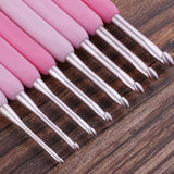 Maxbell Maxbell 8Pcs Soft Grip Crochet Hook Set with Case and Scissor for Adults 2.5mm-6.0mm