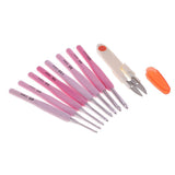 Maxbell Maxbell 8Pcs Soft Grip Crochet Hook Set with Case and Scissor for Adults 2.5mm-6.0mm