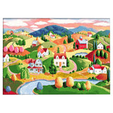 Maxbell Cross Stitch Set DIY Handmade Needlework Counted Embroidery Kit 14CT Beautiful Scenery of Country Pattern Home Decoration - Aladdin Shoppers