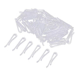 Maxbell 200Pcs 40*3mm Plastic Clip With Teeth For Dress Shirt Garment Packaging DIY - Aladdin Shoppers