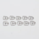 Maxbell 10 Pcs Leather Belt Buckle Metal Center Bar Buckles Purse Making Accessories Fits 17 x 21 mm Pack of 10 (Silver Plate) - Aladdin Shoppers