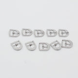 Maxbell 10 Pcs Leather Belt Buckle Metal Center Bar Buckles Purse Making Accessories Fits 17 x 21 mm Pack of 10 (Silver Plate) - Aladdin Shoppers