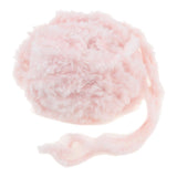 32 Meters Soft Fluffy Faux Fur Yarn for Crocheting Knitting  Pink