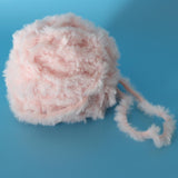 32 Meters Soft Fluffy Faux Fur Yarn for Crocheting Knitting  Pink