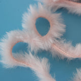 Maxbell 2pcs 32 Meters Soft Fur Yarn for Crocheting Knitting Coral and Pink