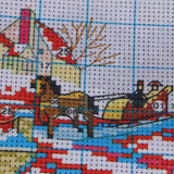 Maxbell Stamped Snowscape Pattern Cross Stitch Kits 11CT Embroidery Cloth DIY Sewing Package - Aladdin Shoppers
