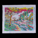 Maxbell Stamped Snowscape Pattern Cross Stitch Kits 11CT Embroidery Cloth DIY Sewing Package - Aladdin Shoppers