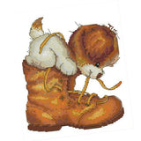 Maxbell Boots and Dog Cross Stitch Kits Dimensions 11CT Counted for Kids Children - Aladdin Shoppers