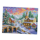 Maxbell Stamped Cross Stitch Kits Patterns Embroidery Kit - Winter Village, 11 Counted 67x52cm - Aladdin Shoppers