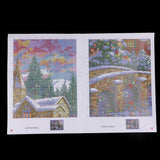 Maxbell Stamped Cross Stitch Kits Patterns Embroidery Kit - Winter Village, 11 Counted 67x52cm - Aladdin Shoppers