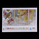 Maxbell Stamped Cross Stitch Kit 11CT Cloth DIY Needle Crafts - Cute Kitten & Bird Pattern - Aladdin Shoppers