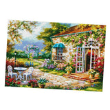 Maxbell Stamped Cross Stitch Kit 11CT Embroidery Cloth Pre-Printed Garden House Pattern DIY Needle Crafts for Adults Beginners - Aladdin Shoppers