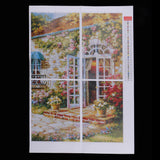 Maxbell Stamped Cross Stitch Kit 11CT Embroidery Cloth Pre-Printed Garden House Pattern DIY Needle Crafts for Adults Beginners - Aladdin Shoppers