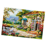 Maxbell Stamped Cross Stitch Kit 11CT Embroidery Cloth Pre-Printed Garden House Pattern DIY Needle Crafts for Adults Beginners - Aladdin Shoppers