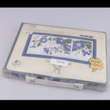 Maxbell Blue Flowers Stamped Cross Stitch Kits Dimensions Embroidery for Adults Beginners 11CT - Aladdin Shoppers