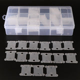 Maxbell 18 Compartments Embroidery Floss Organizer Box with 120pcs Plastic Floss Bobbins for Cross Stitch - Aladdin Shoppers