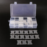 Maxbell 18 Compartments Embroidery Floss Organizer Box with 120pcs Plastic Floss Bobbins for Cross Stitch - Aladdin Shoppers