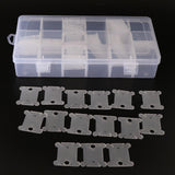 Maxbell 18 Compartments Embroidery Floss Organizer Box with 120pcs Plastic Floss Bobbins for Cross Stitch - Aladdin Shoppers