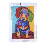 Colorful Dog DIY 5D Diamond Painting Kit Embroidery Rhinestone Pasted Paint by Number Kits Stitch Craft Kit Home Decor Wall Sticker - Aladdin Shoppers