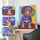 Colorful Dog DIY 5D Diamond Painting Kit Embroidery Rhinestone Pasted Paint by Number Kits Stitch Craft Kit Home Decor Wall Sticker - Aladdin Shoppers