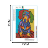 Colorful Dog DIY 5D Diamond Painting Kit Embroidery Rhinestone Pasted Paint by Number Kits Stitch Craft Kit Home Decor Wall Sticker - Aladdin Shoppers