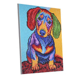 Colorful Dog DIY 5D Diamond Painting Kit Embroidery Rhinestone Pasted Paint by Number Kits Stitch Craft Kit Home Decor Wall Sticker - Aladdin Shoppers
