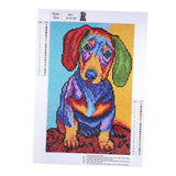 Colorful Dog DIY 5D Diamond Painting Kit Embroidery Rhinestone Pasted Paint by Number Kits Stitch Craft Kit Home Decor Wall Sticker - Aladdin Shoppers