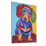 Colorful Dog DIY 5D Diamond Painting Kit Embroidery Rhinestone Pasted Paint by Number Kits Stitch Craft Kit Home Decor Wall Sticker - Aladdin Shoppers